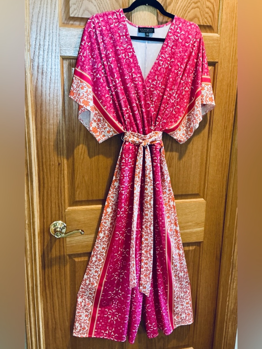 Eloquii Boho Wide Leg Kimono Cropped Jumpsuit Size 14/16 - Picture 2 of 10